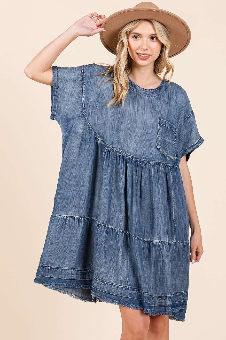 Oversized Mini Dress Relaxed Fit Boho Design Comfortable And Breathable Women Dress
