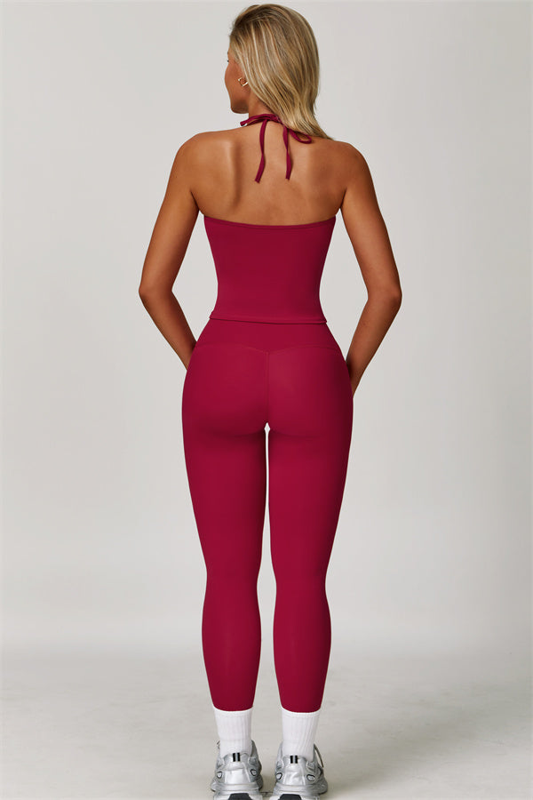 The Surge Halter Crop Top Leggings 2-Piece Set