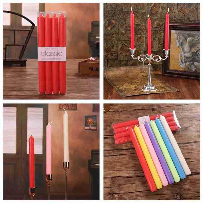 4pcs Home Candlestick Candles Colorful Spell Candles Pure Beeswax Handmade Taper Candles Smokeless Dripless Wax Candles Beeswax Candle for Home Gift Ideas Magic Decorative Aromatic Candles Fulfilled Decor Party Beeswax Candle
