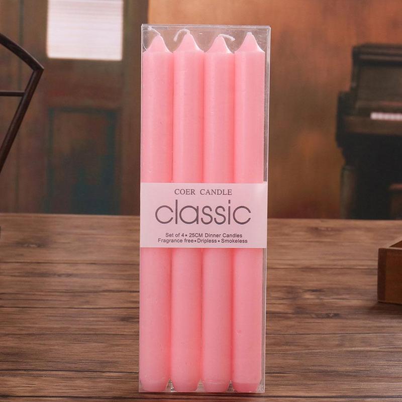 4pcs Home Candlestick Candles Colorful Spell Candles Pure Beeswax Handmade Taper Candles Smokeless Dripless Wax Candles Beeswax Candle for Home Gift Ideas Magic Decorative Aromatic Candles Fulfilled Decor Party Beeswax Candle