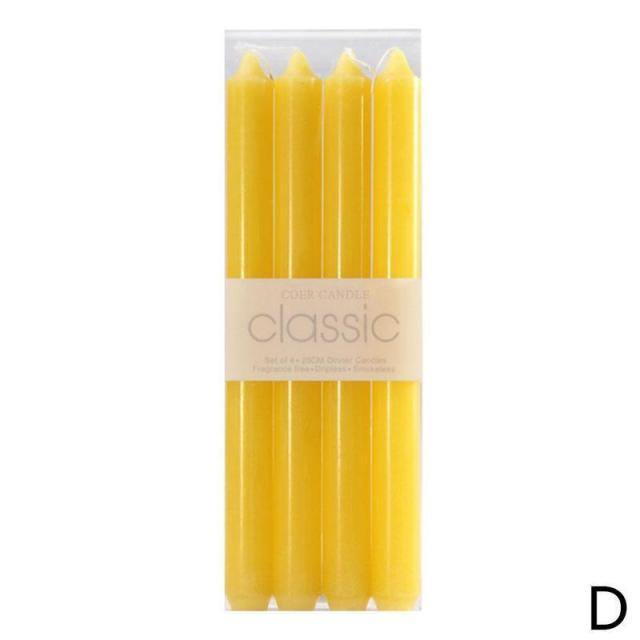 4pcs Home Candlestick Candles Colorful Spell Candles Pure Beeswax Handmade Taper Candles Smokeless Dripless Wax Candles Beeswax Candle for Home Gift Ideas Magic Decorative Aromatic Candles Fulfilled Decor Party Beeswax Candle