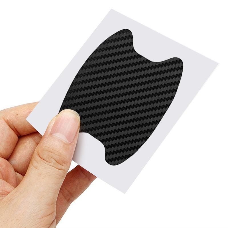 4Pcs/Set Car Door Sticker Carbon Fiber Scratches Resistant Cover Auto Handle Protection Film Exterior Styling Accessories New Car Door Handle Cup Scratch Protector Scratches Protective Films Clear Side Sticker Scratches Car Door Protector Films