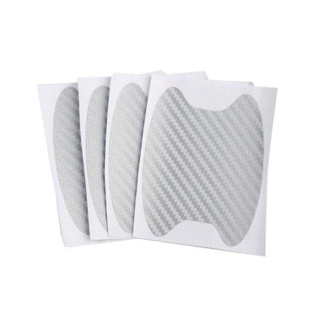4Pcs/Set Car Door Sticker Carbon Fiber Scratches Resistant Cover Auto Handle Protection Film Exterior Styling Accessories New Car Door Handle Cup Scratch Protector Scratches Protective Films Clear Side Sticker Scratches Car Door Protector Films