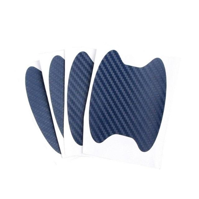 4Pcs/Set Car Door Sticker Carbon Fiber Scratches Resistant Cover Auto Handle Protection Film Exterior Styling Accessories New Car Door Handle Cup Scratch Protector Scratches Protective Films Clear Side Sticker Scratches Car Door Protector Films