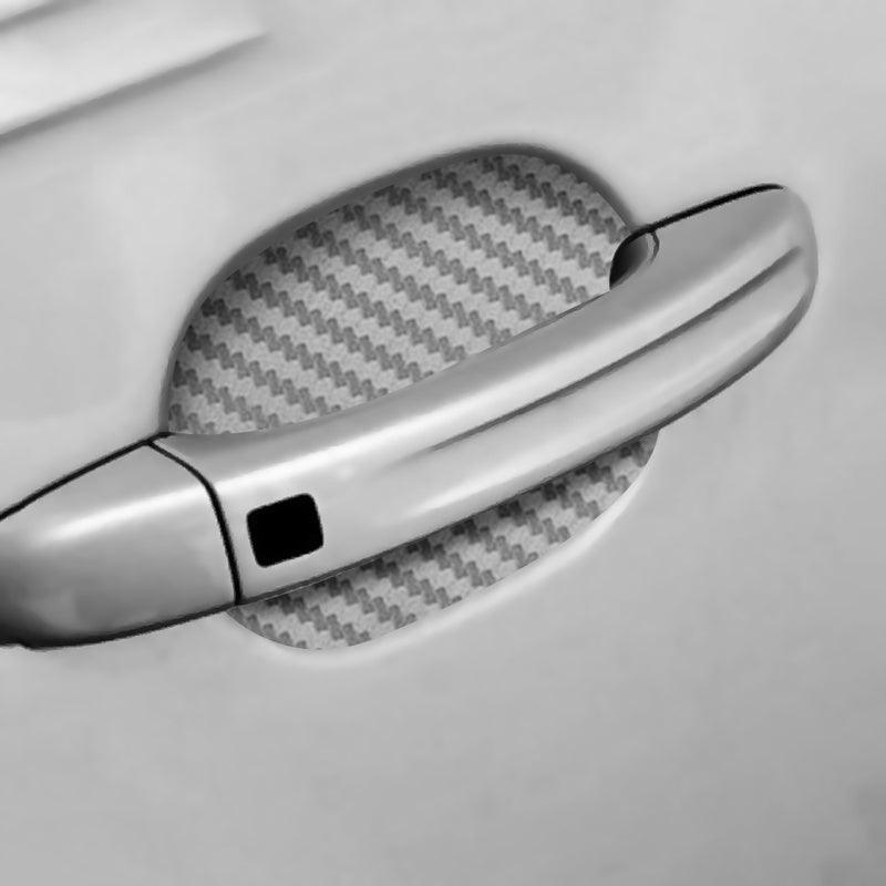4Pcs/Set Car Door Sticker Carbon Fiber Scratches Resistant Cover Auto Handle Protection Film Exterior Styling Accessories New Car Door Handle Cup Scratch Protector Scratches Protective Films Clear Side Sticker Scratches Car Door Protector Films
