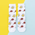 Women's Colorful Cotton Socks Fruits Banana Avocado Lemon Egg Cookie Donuts Food Happy Color Socks
