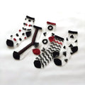 5 Pairs Young Girl Funny Cute Fashion Colorful Candy Dot Red Lips Wave Socks Sweet Women Thin Summer Ankle Crystal Sheer Socks For Women