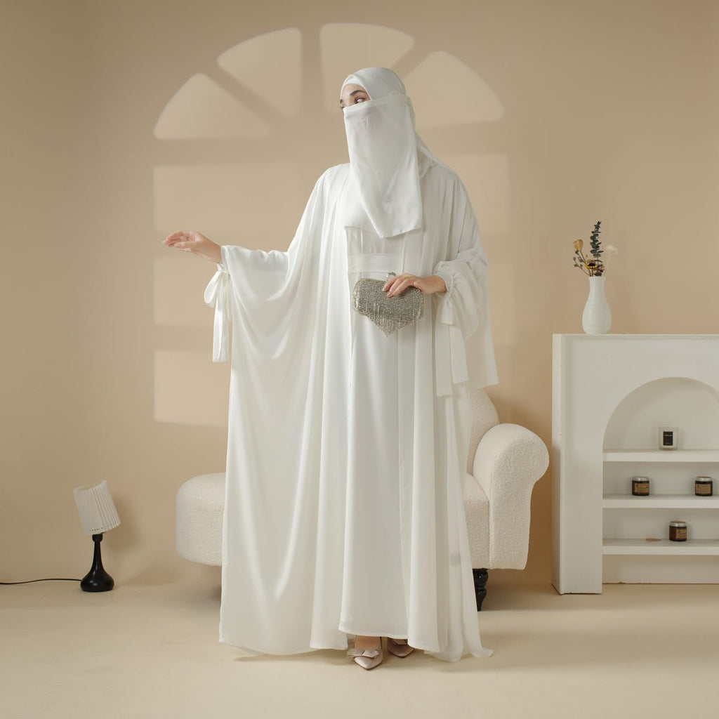 5-Piece Set Farasha Abaya, Premium Farasha Textured Open Abaya (MOA095)