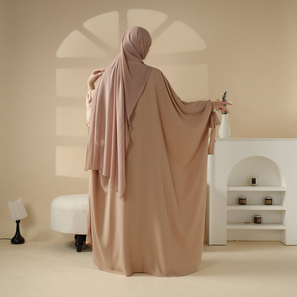 5-Piece Set Farasha Abaya, Premium Farasha Textured Open Abaya (MOA095)