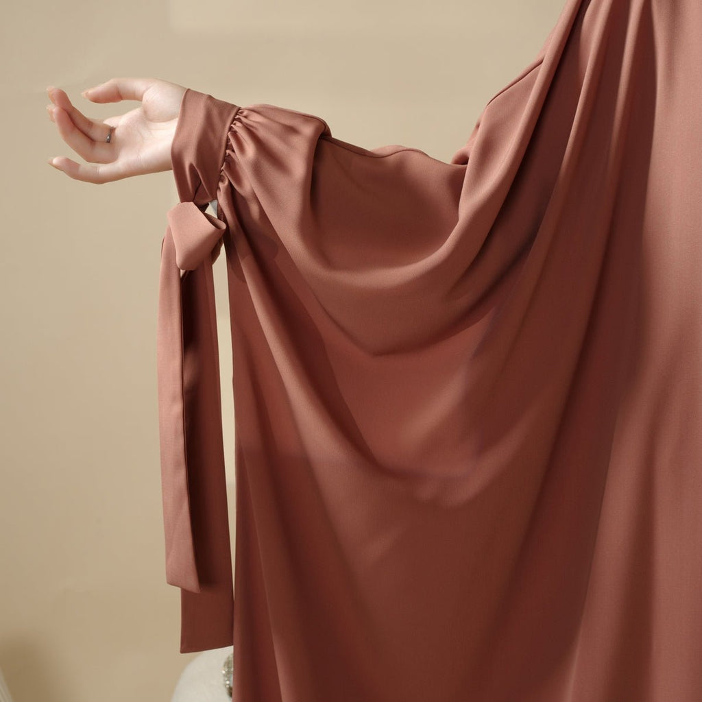5-Piece Set Farasha Abaya, Premium Farasha Textured Open Abaya (MOA095)
