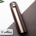 500ML Stainless Steel Bouncing Cover Vacuum Flask Thermos Cup Coffee Tea Milk Bottle vacuum flask 500ml Stainless Steel Water Bottle Leak-Proof Bounce Cover Home Office Water Bottle
