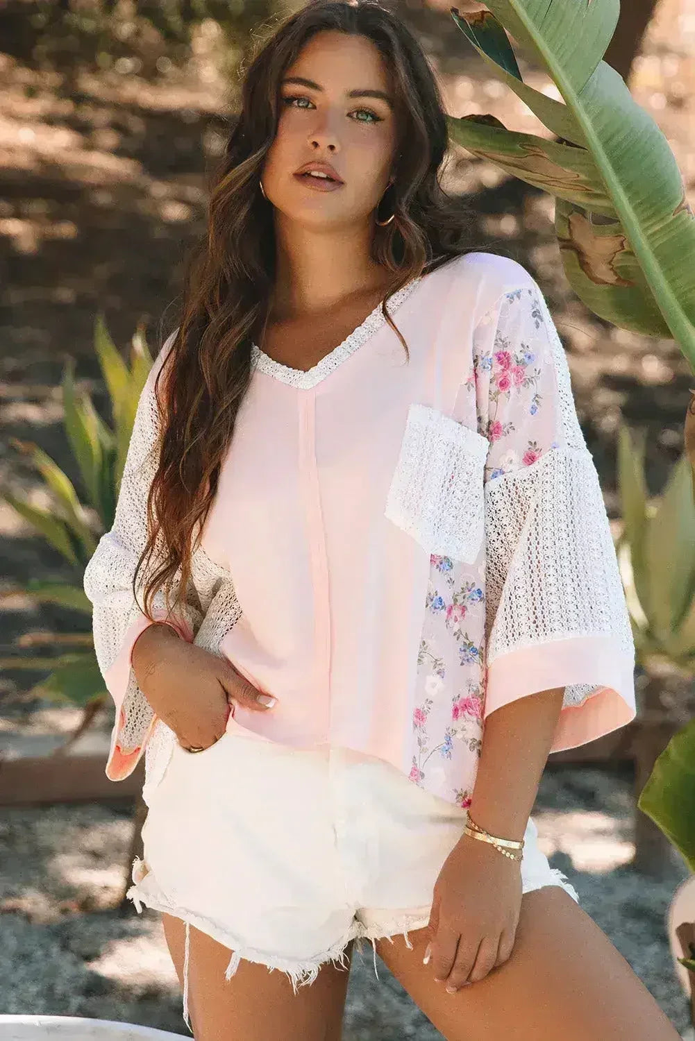 Floral Lace Crochet Blouse - Batwing Sleeves | S-2XL | Femstylo