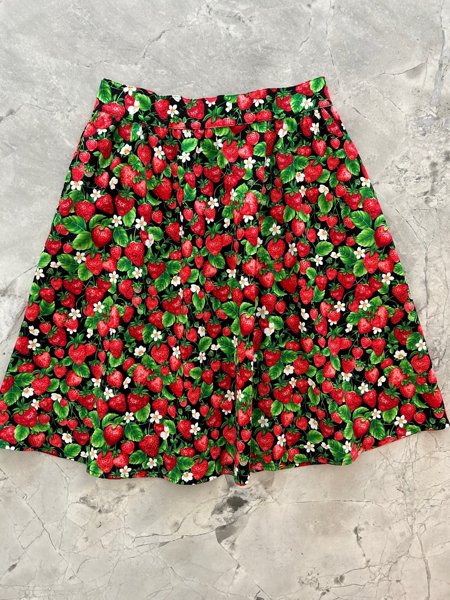 Strawberries A-line Skirt - XS only