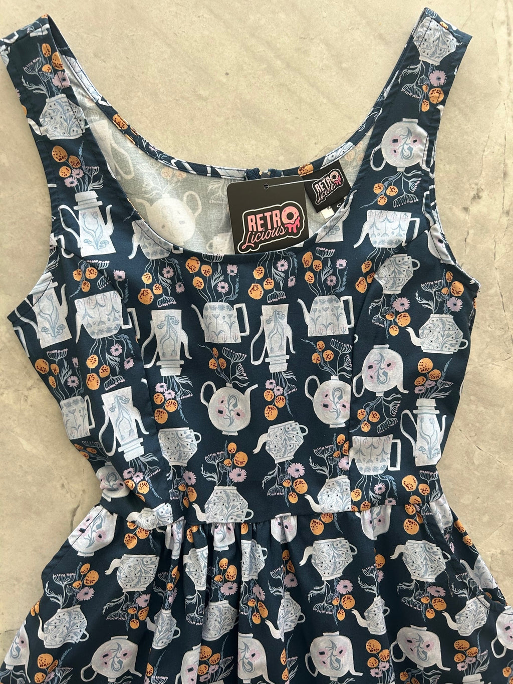 Teapots Fit & Flare Dress - XS only