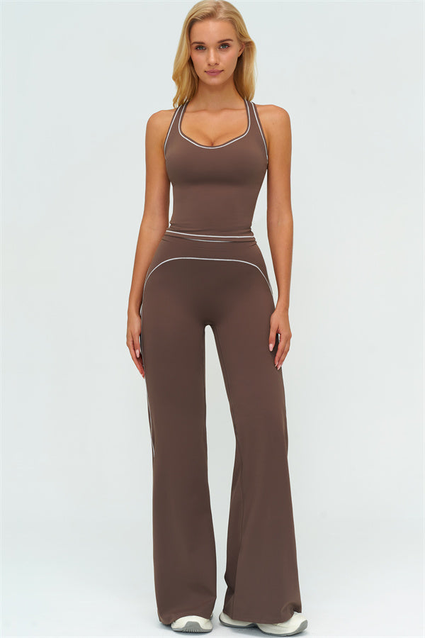 The Amara Crop Top Flared Leggings 2-Piece Set