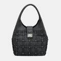 David Jones Rivet Handbag – Edgy PU Leather Medium Tote | Femstylo