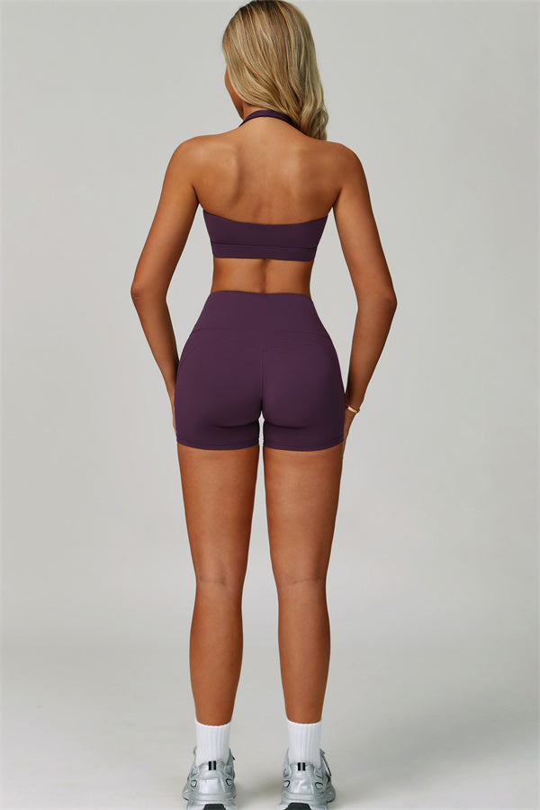 The Bold Halter Sports Bra Shorts 2-Piece Set