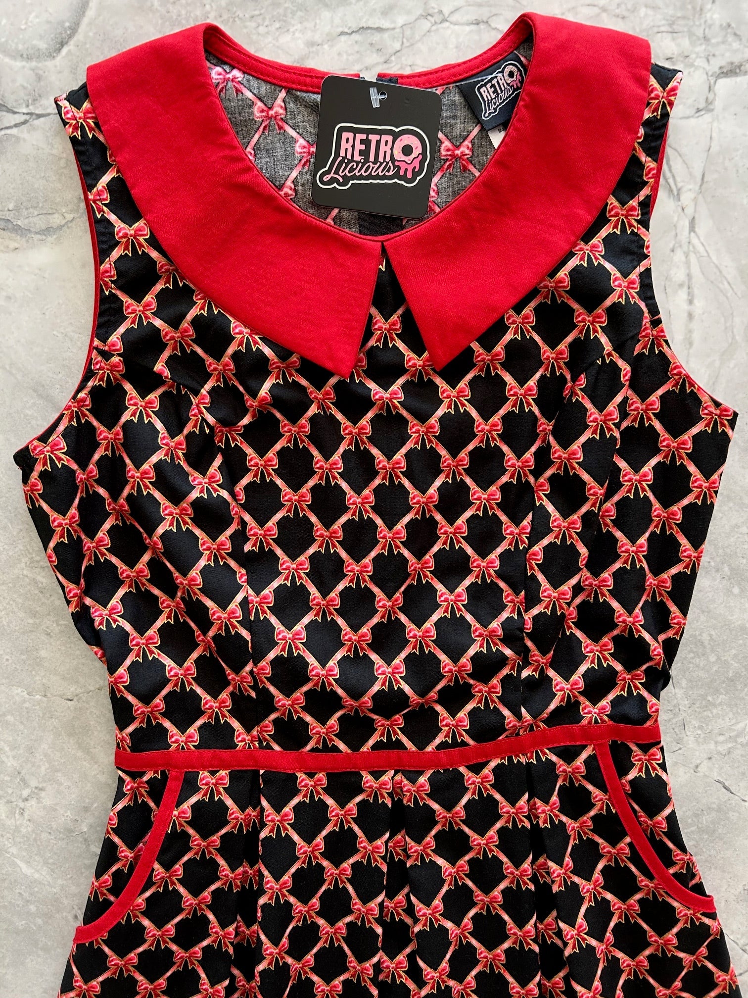Bow Collared Dress - Large only