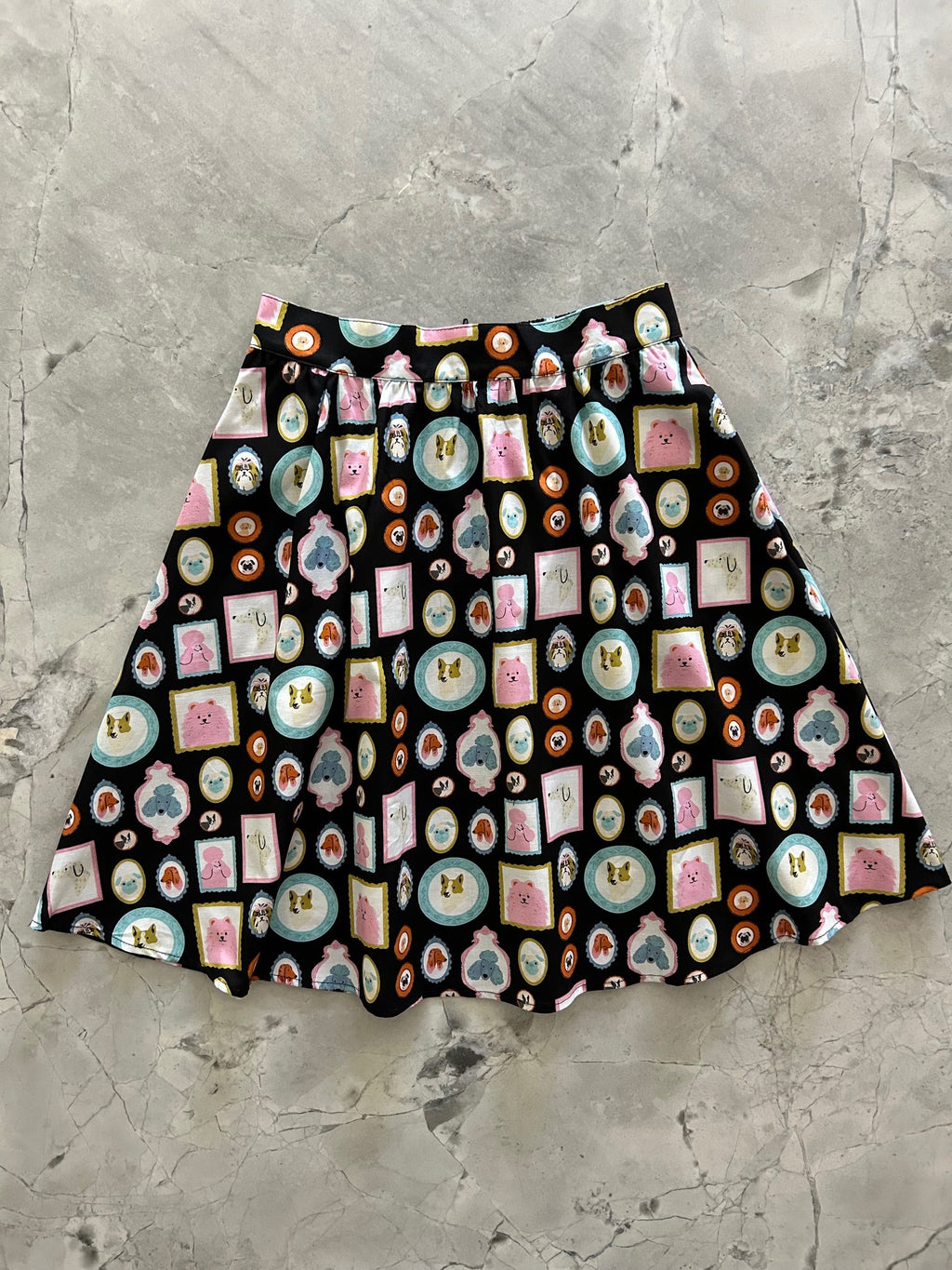 Framed A-line Skirt