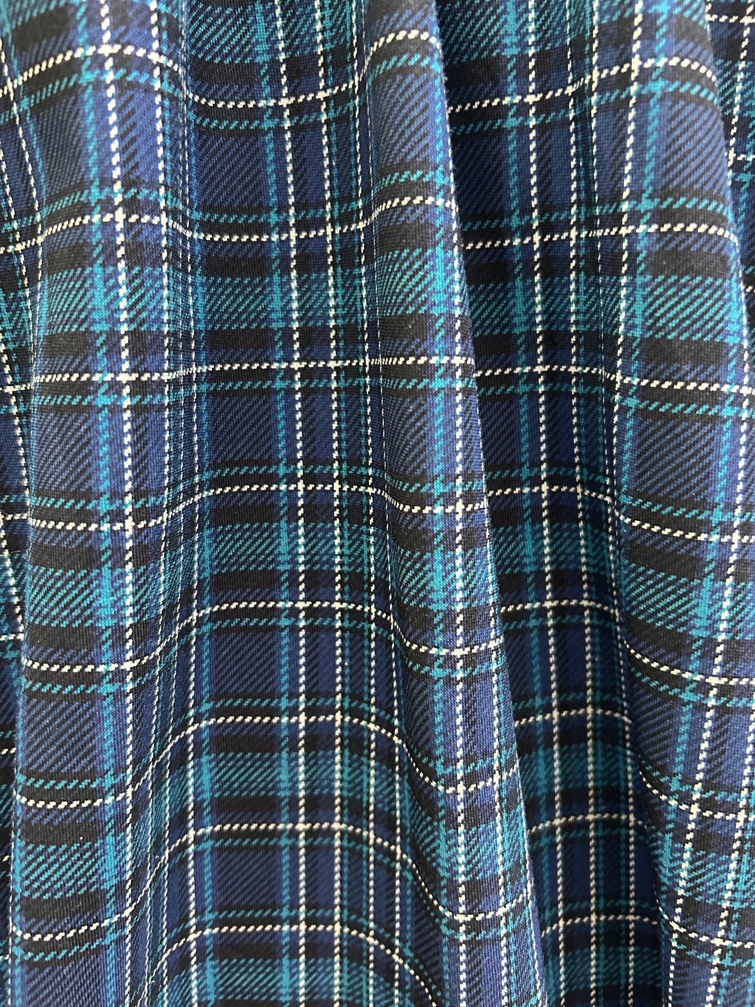 Blue Plaid Greta Dress - 3X only, 1 left!