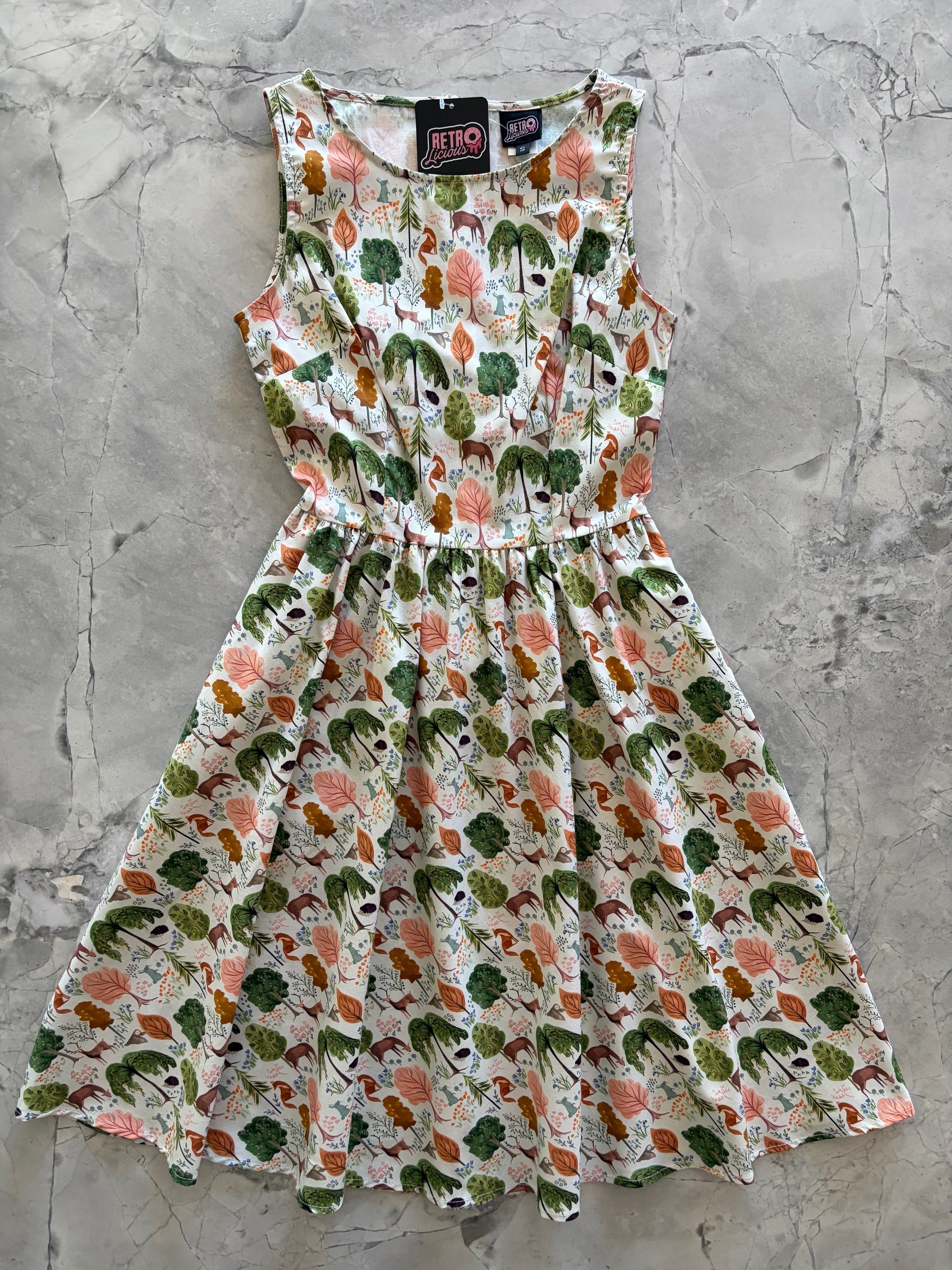 Woodland Vintage Dress in Cream