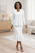 CLEARANCE - Hosanna 5558 Modest 3-Piece Outfit Set Ankle Length (Size L)