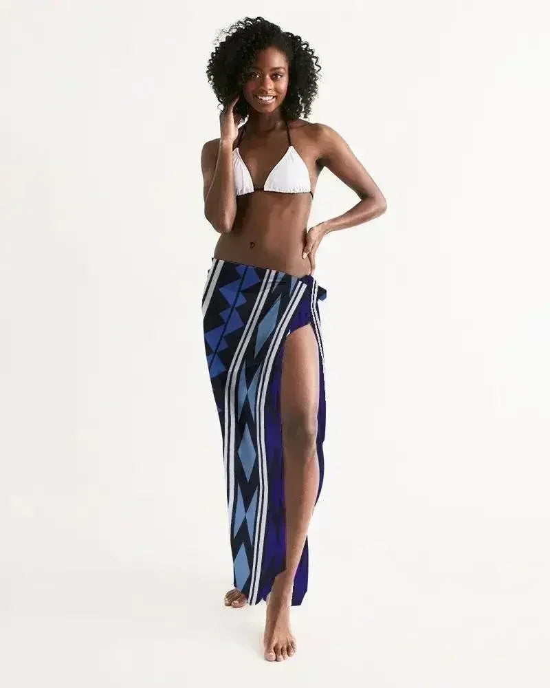 Sheer Bohemian Blue Swimsuit Cover Up