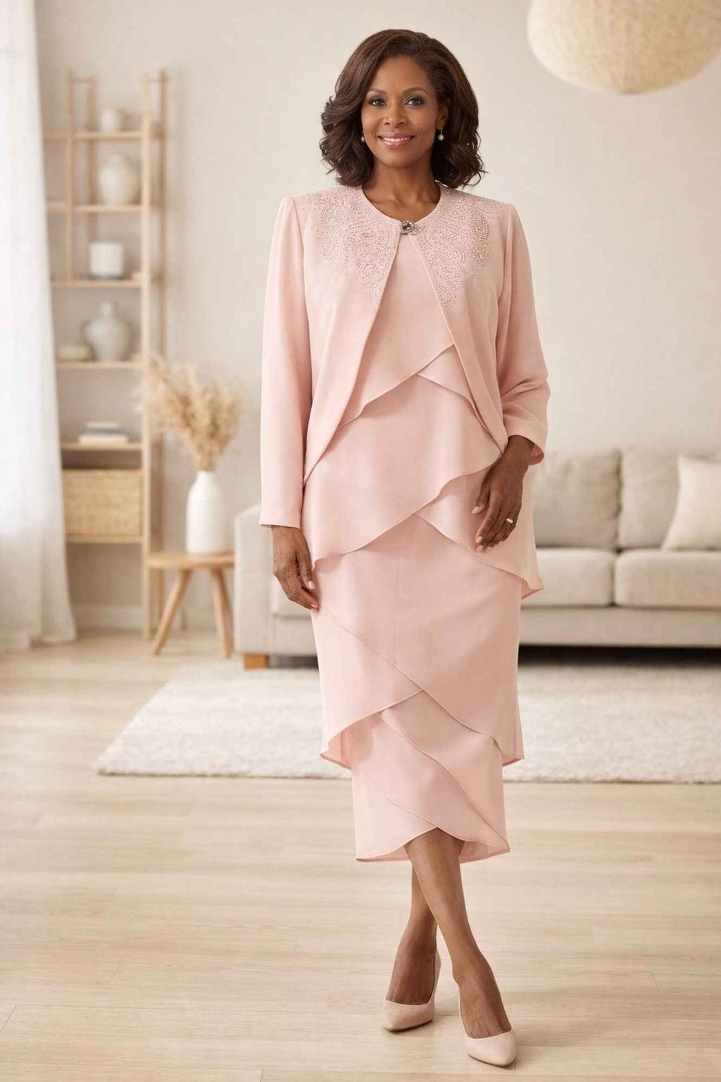 CLEARANCE - Hosanna 5575 Modest 3-Piece Outfit Set Ankle Length (Size XL)