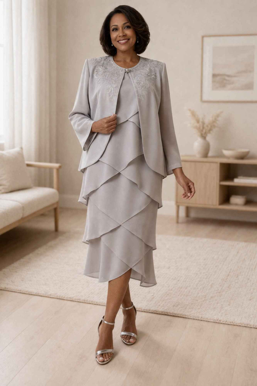 CLEARANCE - Hosanna 5575 Modest 3-Piece Outfit Set Ankle Length (Size XL)