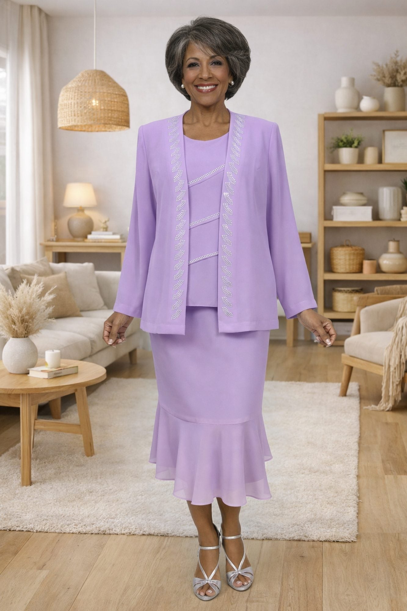 CLEARANCE - Hosanna 5577 Modest 3-Piece Outfit Set Ankle Length (Size 5XL)
