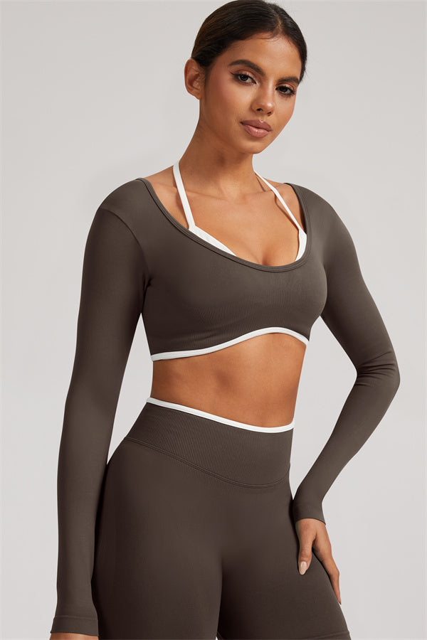 The Elevate Long Sleeve Crop top Leggings 2-Piece Set
