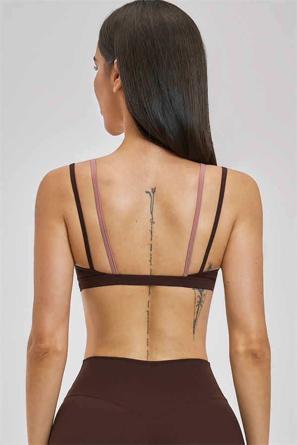 The Seraphine Layered V Sports Bra Skirt 2-Piece Set