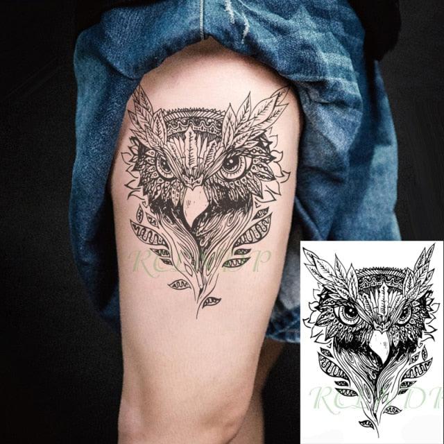 57 Sheets Temporary Tattoo Stickers Set Waterproof Temporary Tattoo Waist Arm Modern Stylish Big Black Tattoos For Womens Mens