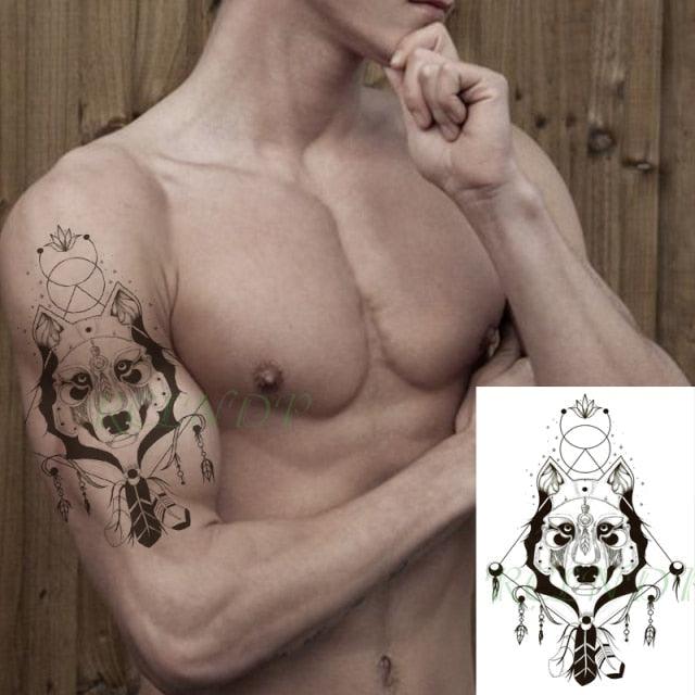 57 Sheets Temporary Tattoo Stickers Set Waterproof Temporary Tattoo Waist Arm Modern Stylish Big Black Tattoos For Womens Mens