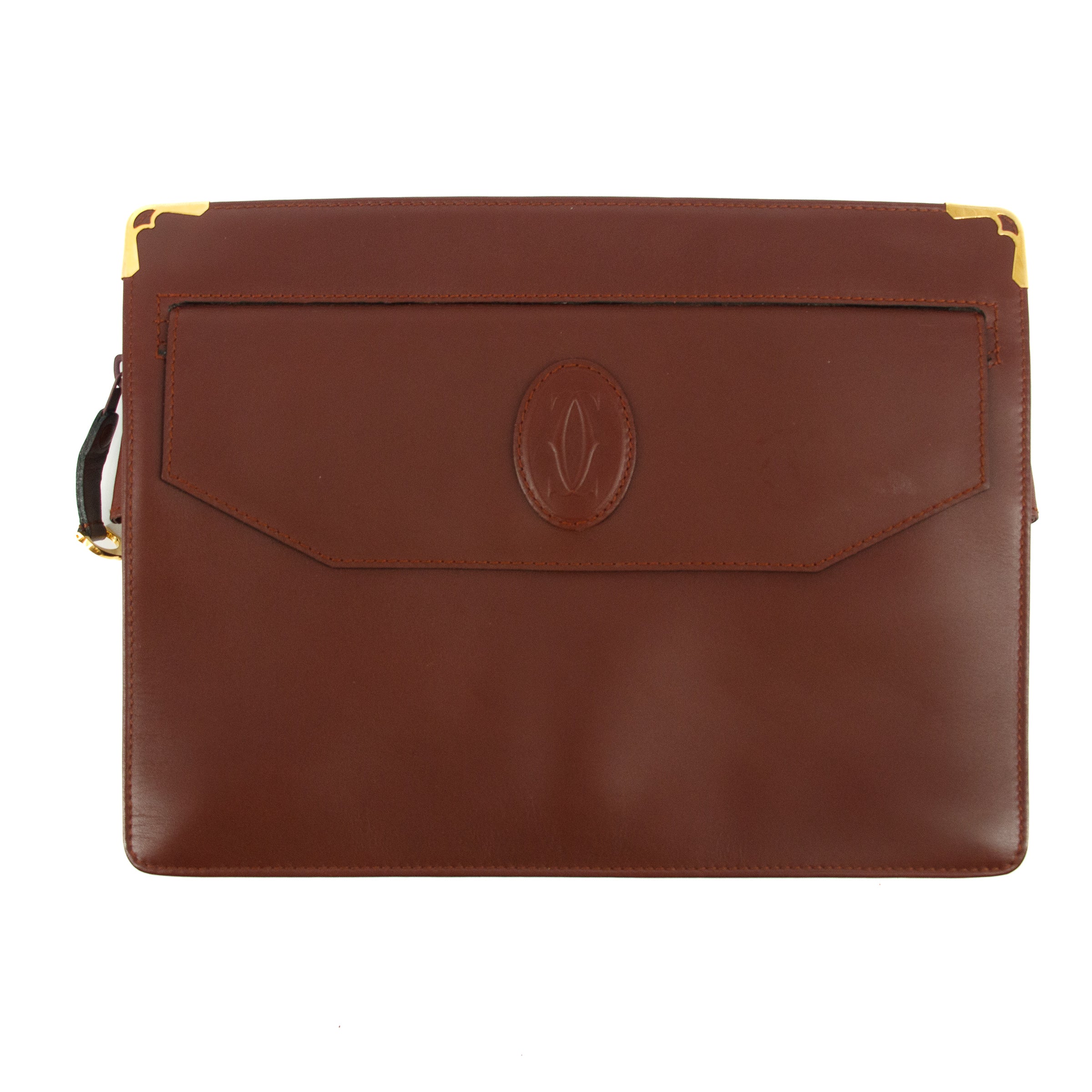 Cartier Must de Cartier Red Leather Portfolio Clutch  #5746