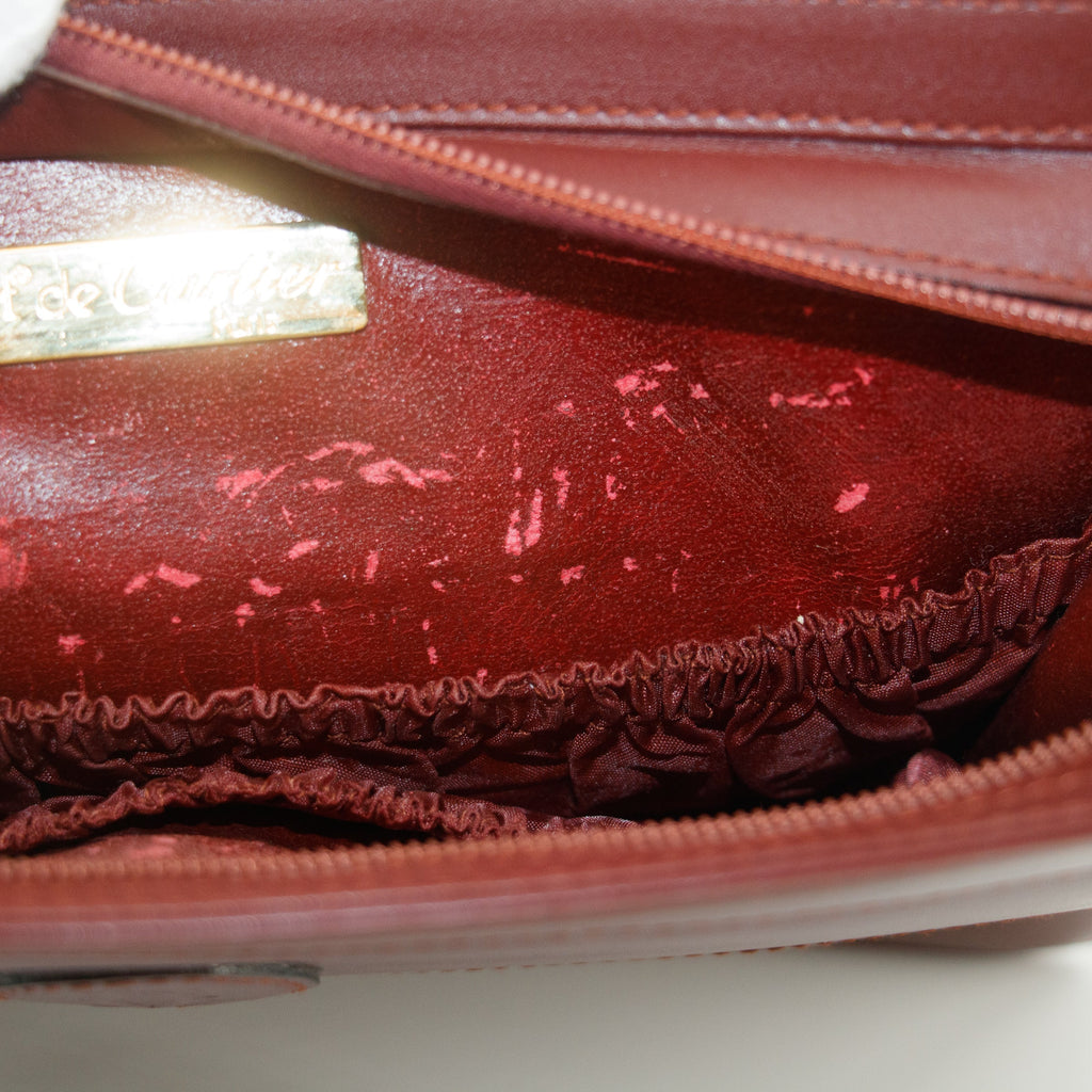 Cartier Must de Cartier Red Leather Portfolio Clutch  #5746