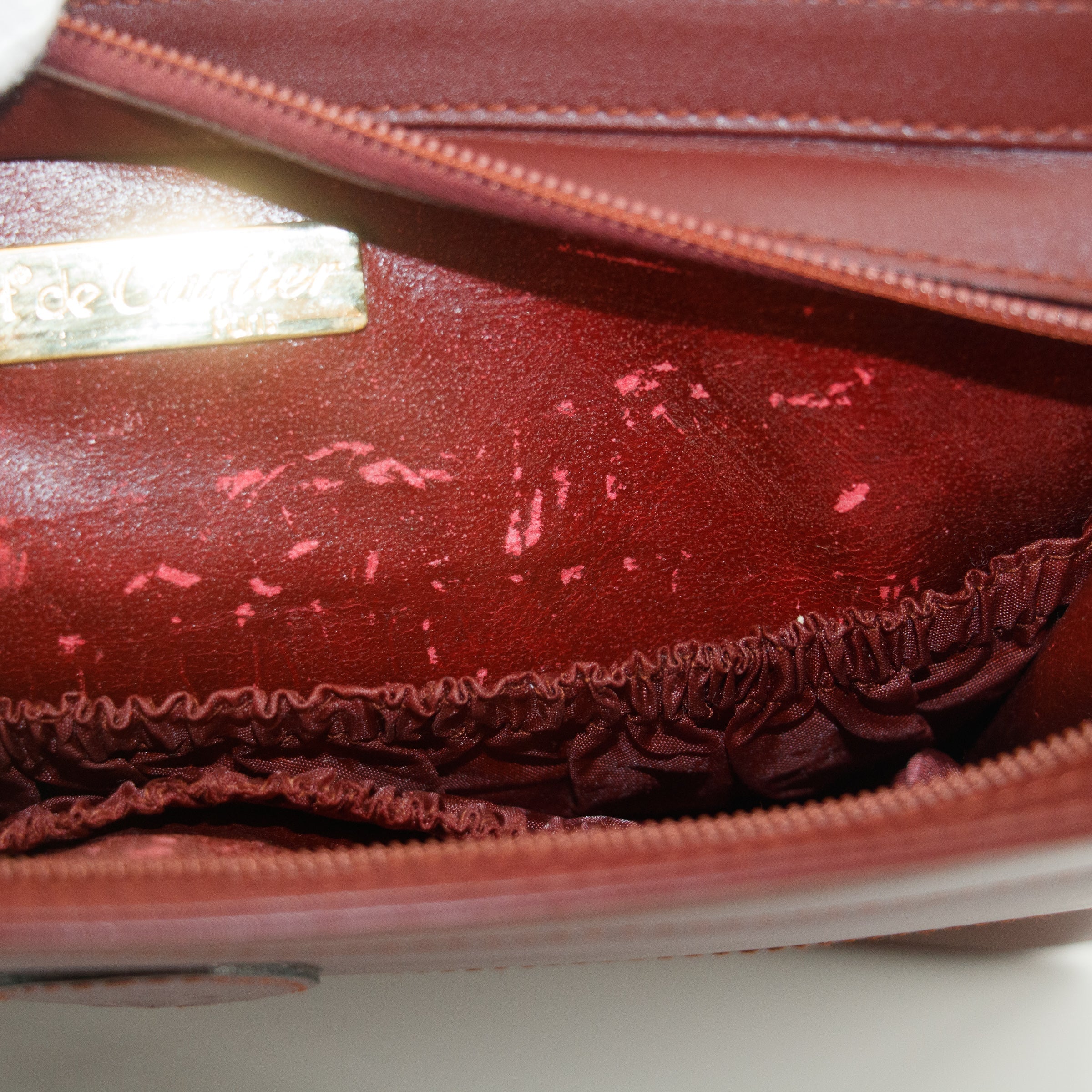 Cartier Must de Cartier Red Leather Portfolio Clutch  #5746