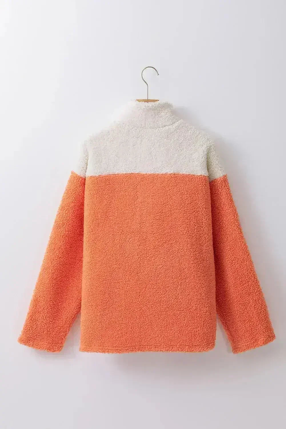 Contrast Half Zip Long Sleeve Sweatshirt