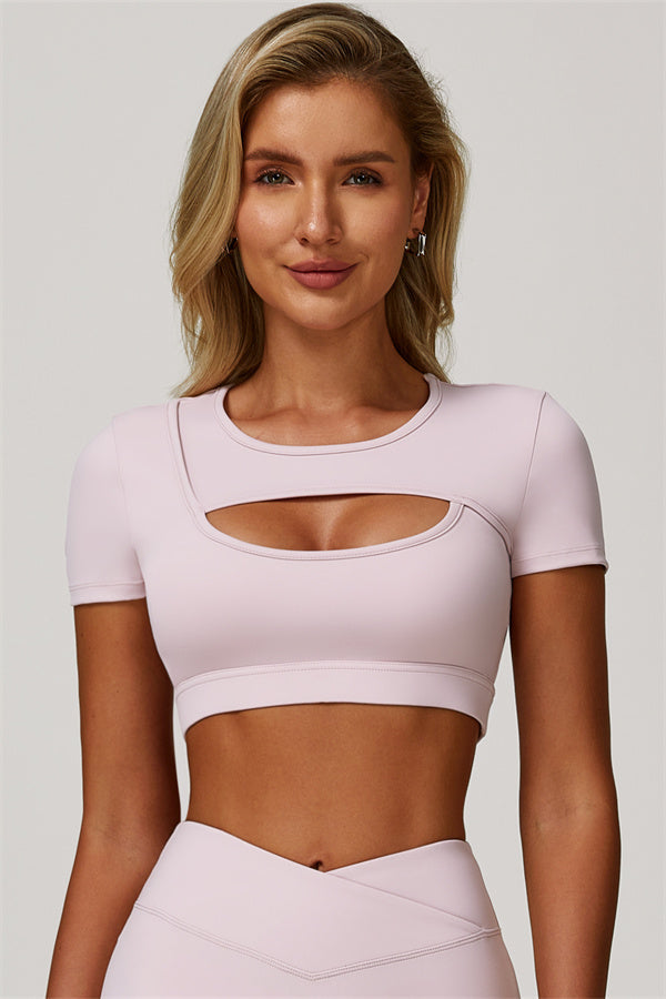 The Lavish Cut-out Crop Top Leggings 2-Piece Set