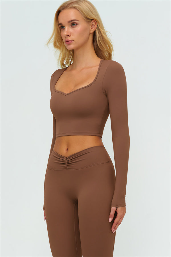 The Lushness Long Sleeve Crop top Leggings 2-Piece Set