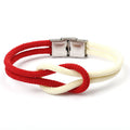 New Elegant Fashion Multi-Layer Concentric Modern Knot Rope Men Anchor Luxury Bracelet Charm Fine Bracelets For Women Fold Over Clasp Navy Style Jewelry