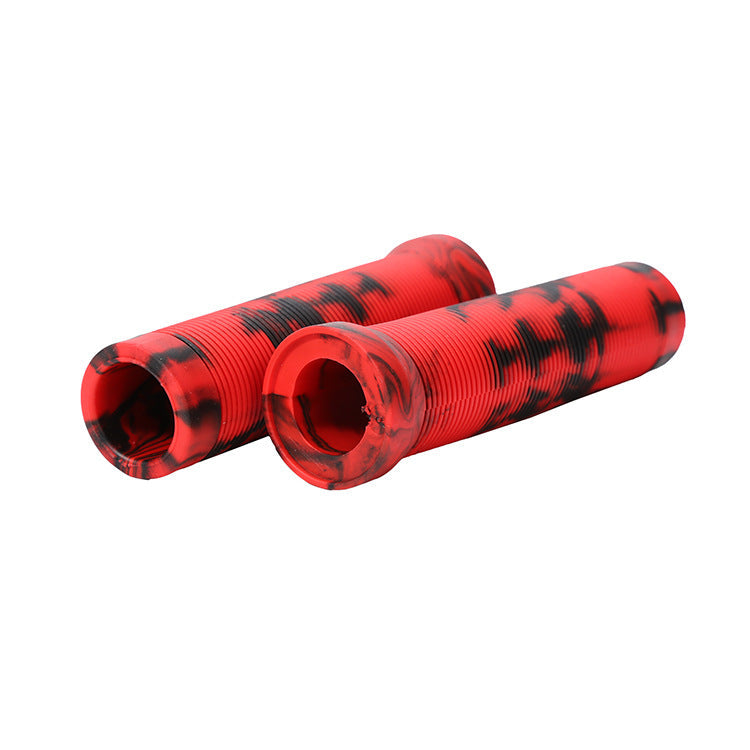 Durable Anti Slip Scooter Grips Soft Bike Handlebar Grips Anti-Slip Bicycle Grips Freestyle Cycling Grips Race Mountain Bike Handlebar Grips Single Lock-On Ring Collar Bicycle Handle Bar