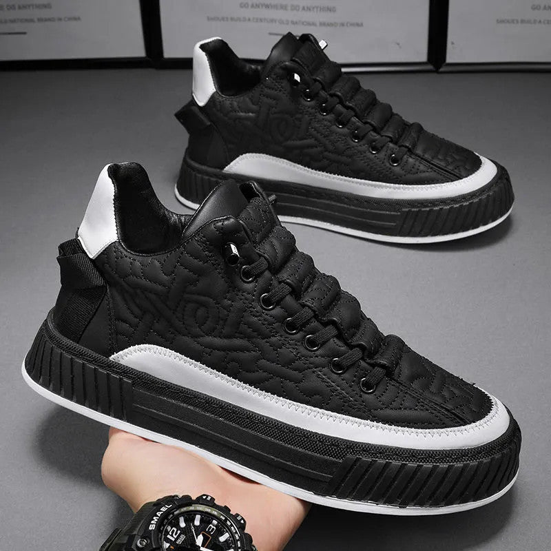 Men's Fashion Thick-Soled Sports Shoes Outdoor Non-Slip Breathable Casual Comfortable Sneakers Walking Slip-On Running Sneakers Lightweight Breathable Mesh Soft Sole