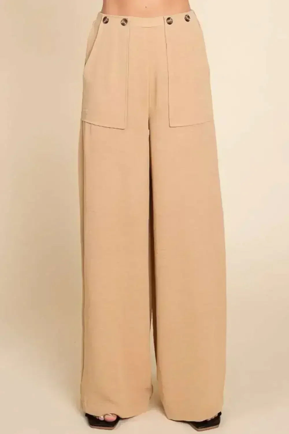 Culture Code Full Size High Waist Wide Leg Cargo Pants