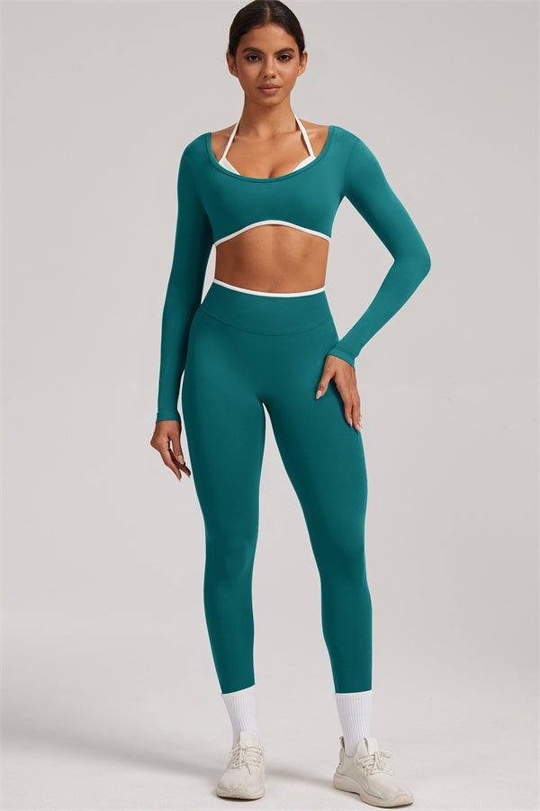 The Elevate Long Sleeve Crop top Leggings 2-Piece Set