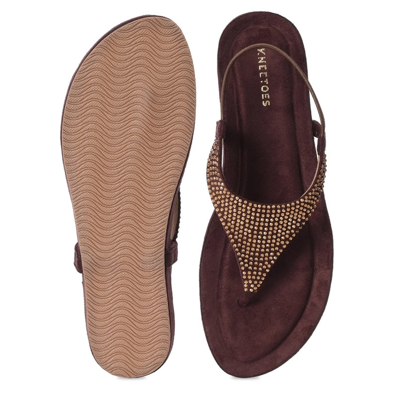 Ebony - Brown Thong Sandals