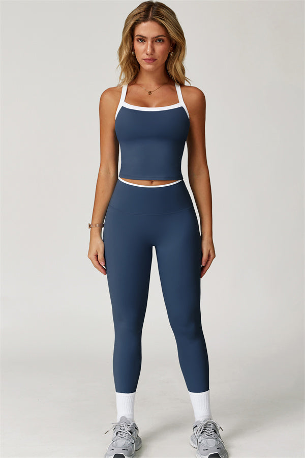 The Quest Cross Back Crop Top Leggings 2-Piece Set