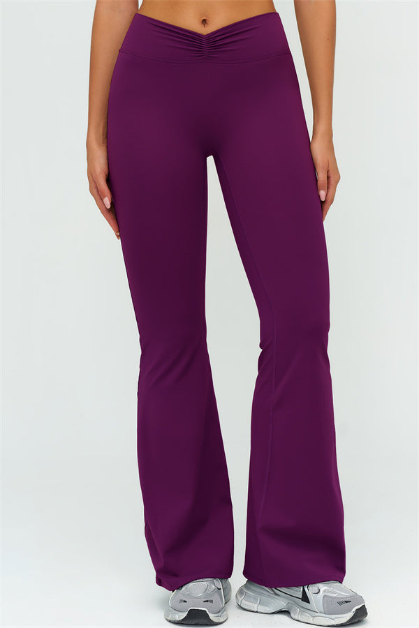 The Lushness V-Back Sports Bra Flared Leggings 2-Piece Set