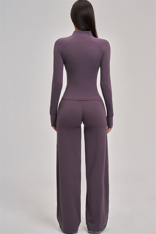 The Swoon Jacket Sports Bra Flared Leggings 3-Piece Set
