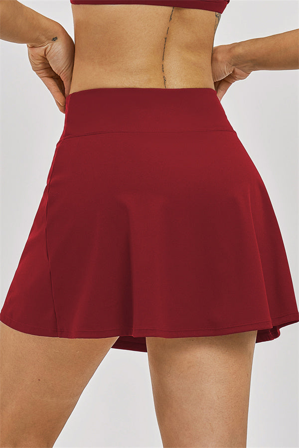 The Seraphine Layered V Sports Bra Skirt 2-Piece Set
